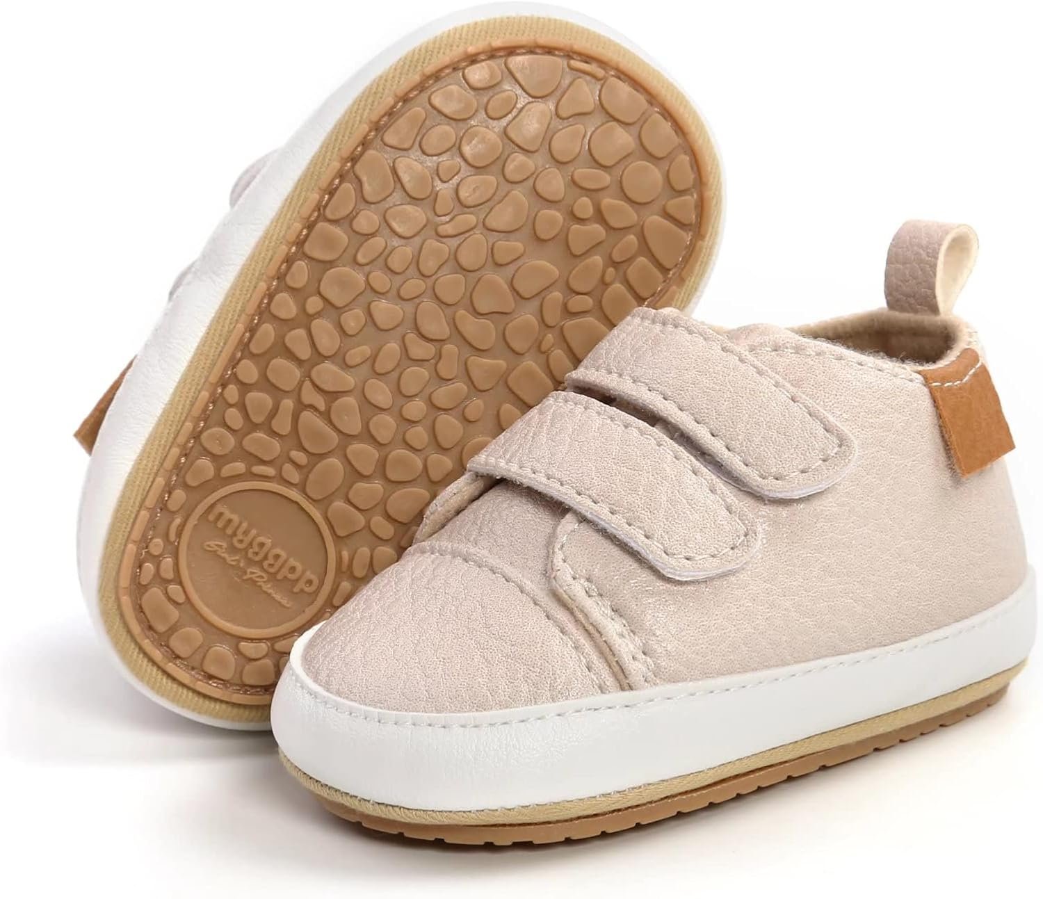 Baby Boys Girls Shoes Non-Slip Rubber Sole High-Top PU Leather Sneakers Infant First Walking Shoes Toddler Crib Shoes Newborn Loafers Flats.