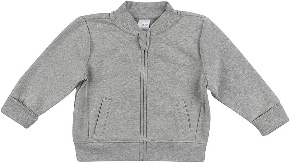 Hanes unisex-baby Baby Sweatshirt, Zippin Soft 4-way Stretch Fleece Zip Up Sweatshirt Jacket, Babies and Toddlers