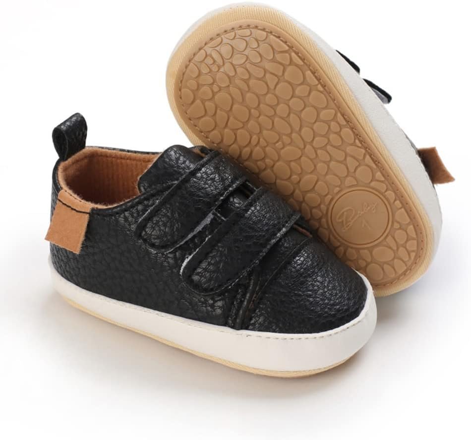 Clowora Baby Boys Girls Shoes Non-Slip Rubber Sole Sneakers Infant First Walking Toddler Crib Shoes Newborn Loafers Flats.