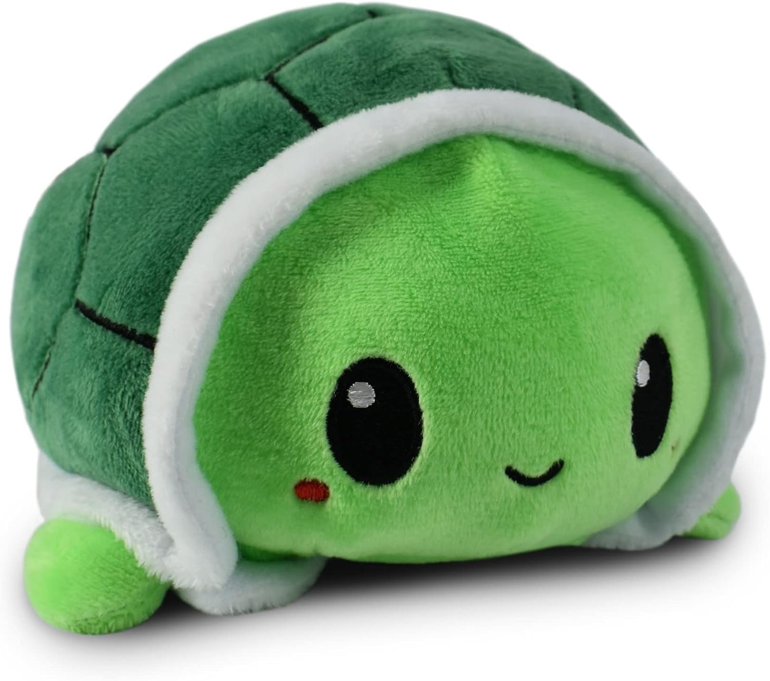 TeeTurtle – The Original Reversible Turtle Plushie – Green – Cute Sensory Fidget Stuffed Animals That Show Your Mood 4 inch