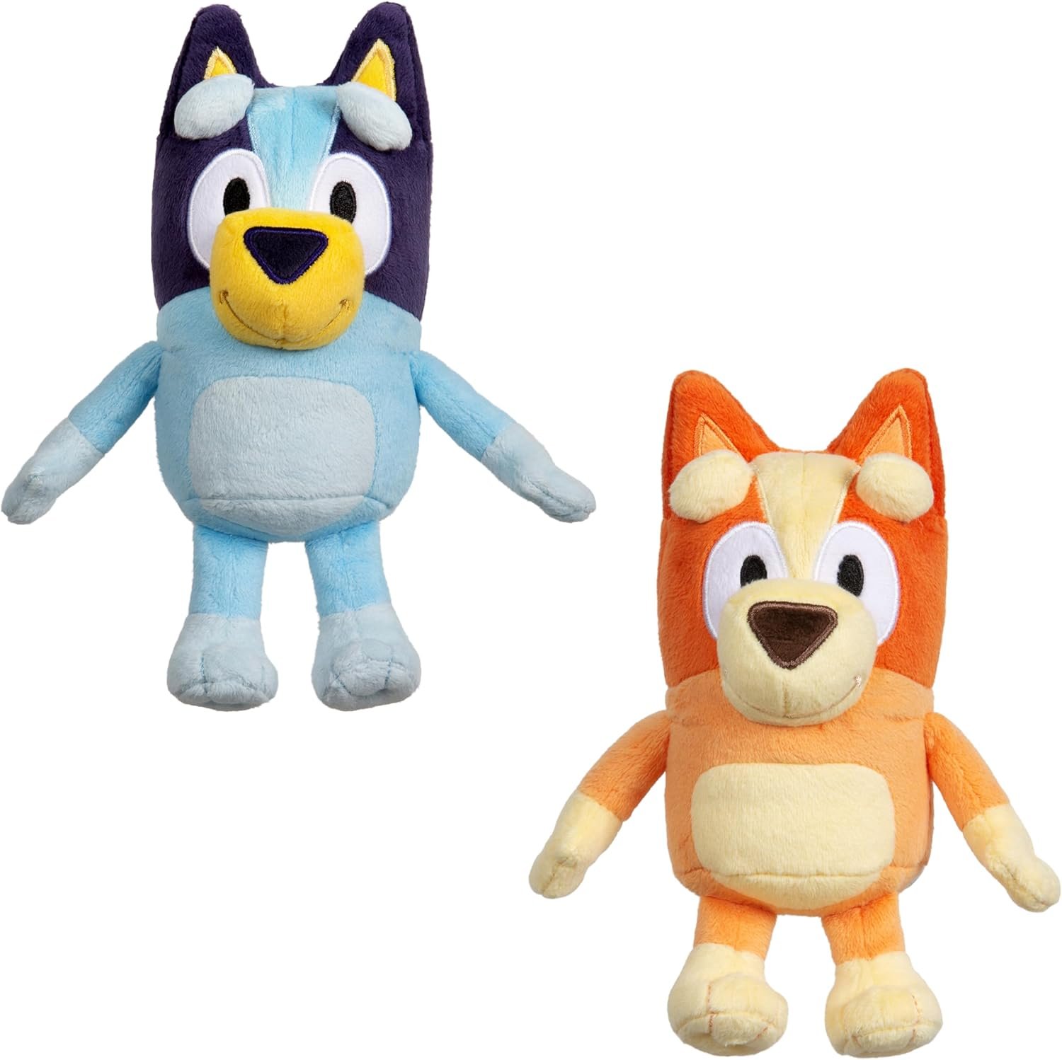 Bluey Bingo Plush Toys Bundle – Exclusive 2-Pack Soft Toys, Deluxe Fabric, Embroidered Detail, Plush Characters for Show Time or Story Time
