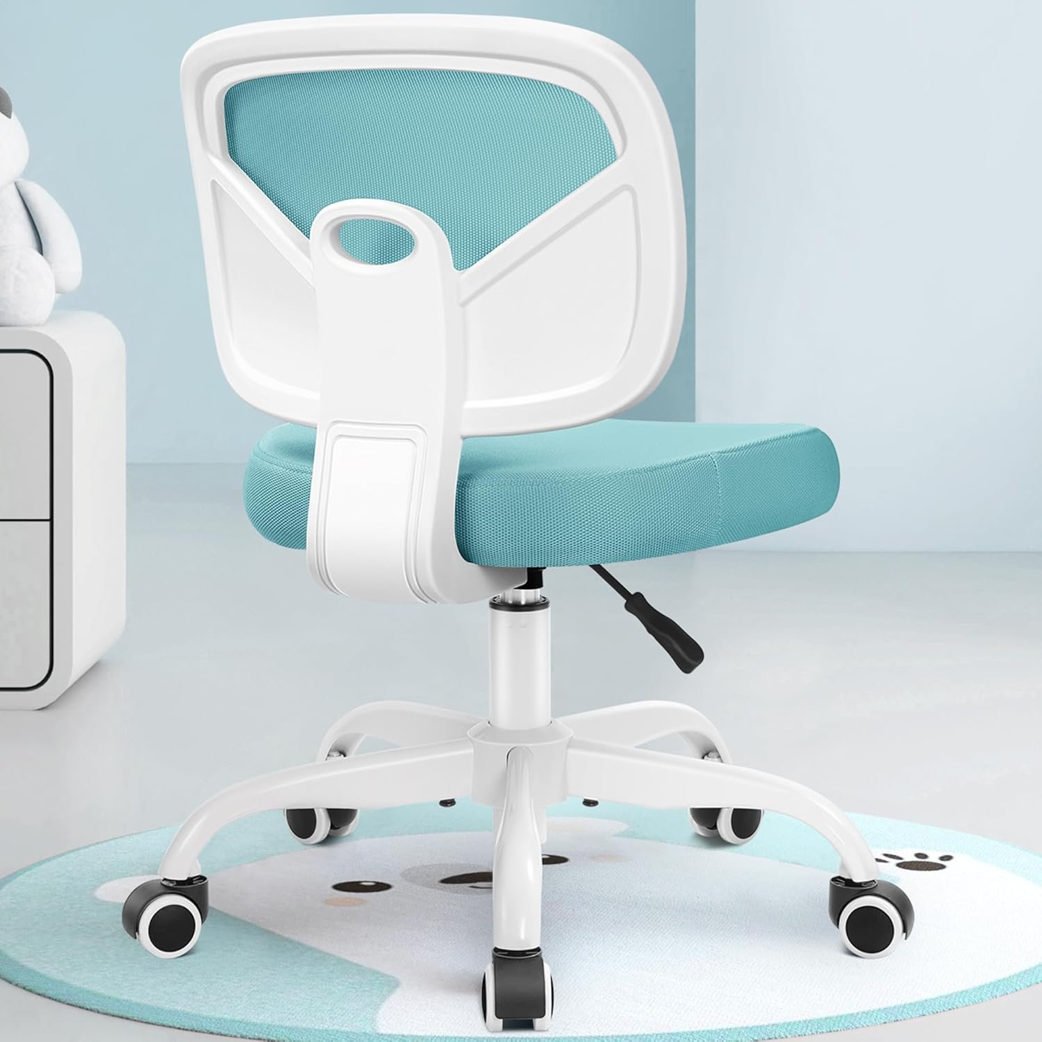 Primy Kids Desk Chair, Pink Study Chair for Boys Girls with Height Adjustable, Swivel Mesh Task Student Chairs for 4-12, Growing Teen Office Chair for Home/School/Office (Teal)