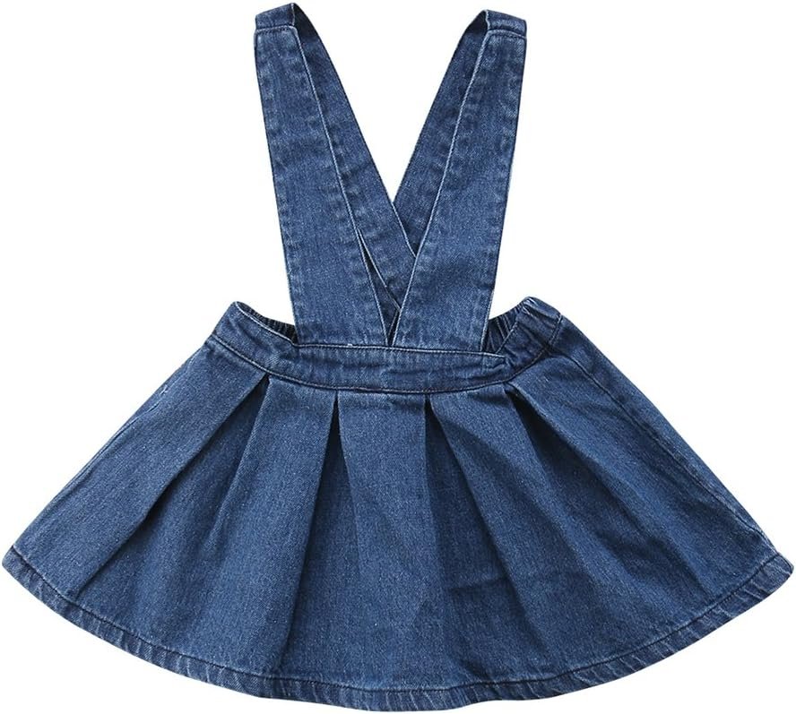 ZAXARRA Toddler Baby Girls Strap Suspender Skirt Overalls Dress Outfit