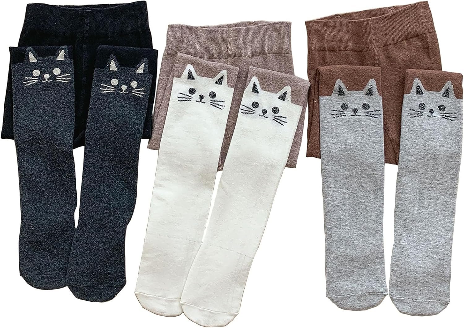 3Pcs Baby Girl Tights,Toddler Tights With Cute Glitter Pattern,Leggings Stockings Cotton Pantyhose 2-12 Years