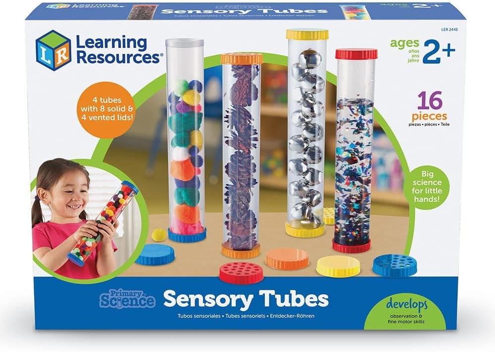 Learning Resources Primary Science Sensory Tubes – Toddler Toys, Homeschool Supplies, Fine Motor Skills, Calm Down Bottle, STEM Manipulatives, Preschool Activities, Montessori Games, Gifts for Kids