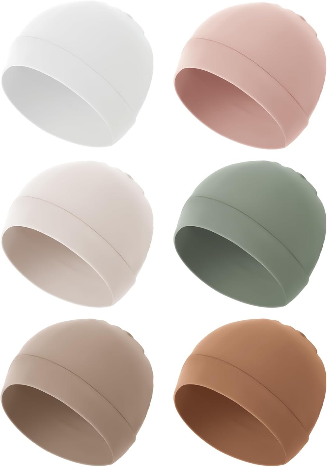 Konssy 6-Pack Baby Beanie Hats for Newborns, Soft Infant Caps for Boys & Girls, 0-6 Months