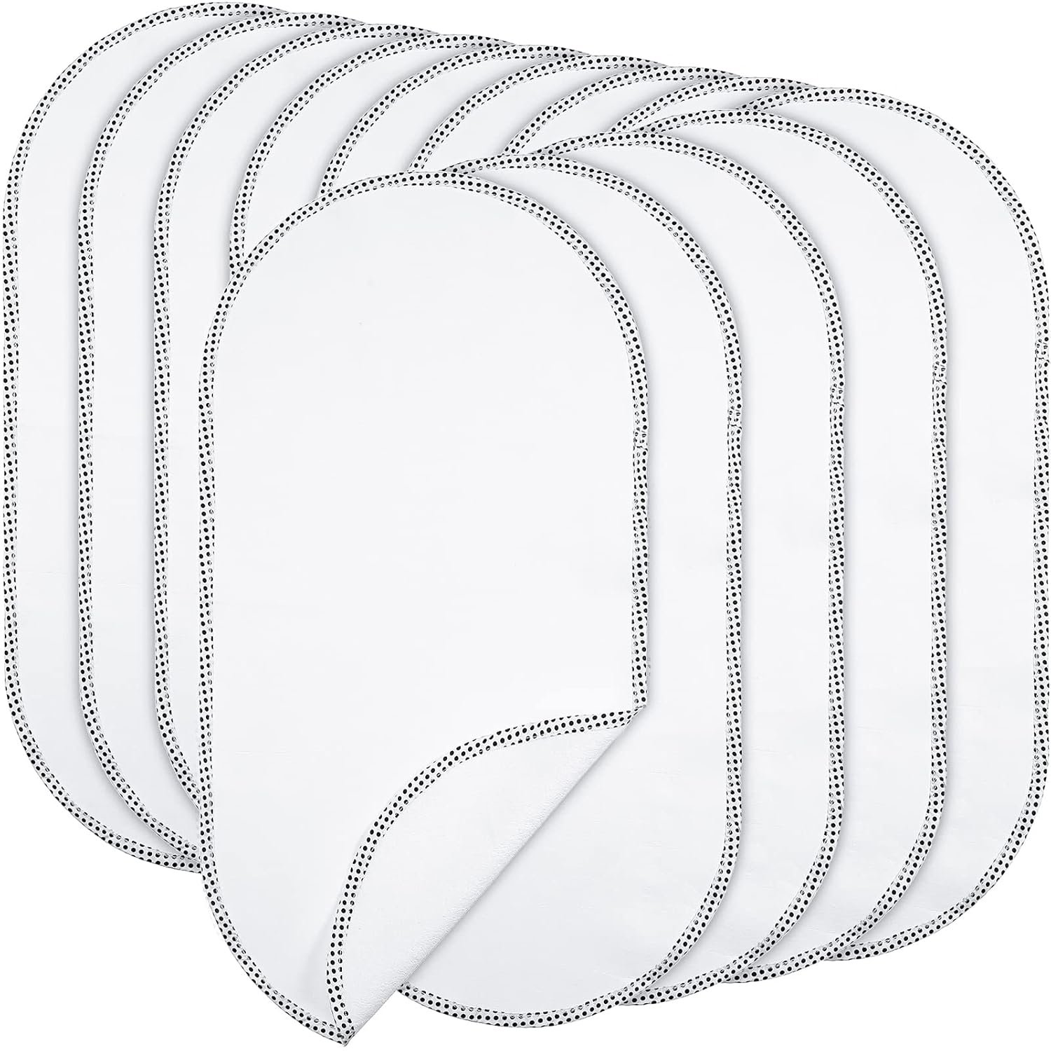 Chumia 12 Pack Baby Waterproof Changing Pad Liners Portable Baby Changing Mat Soft Flannel Cotton Reusable Table Cover Liners for Boys Girls