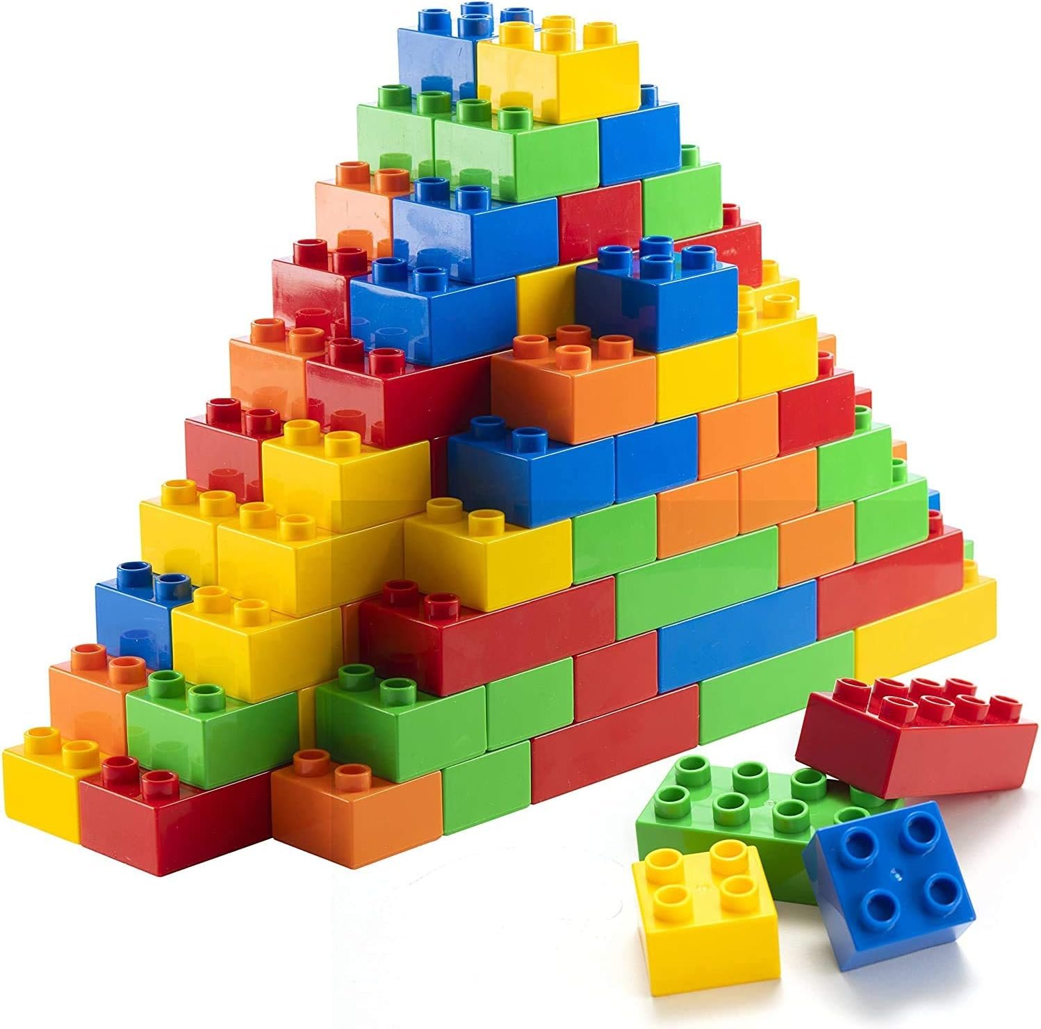 PREXTEX 150-Piece Building Blocks Set for Kids – 5-Color Building Bricks for Toddler Development, Creativity, and Motor Skills – Toys for Boys and Girls – Compatible with Major Brands