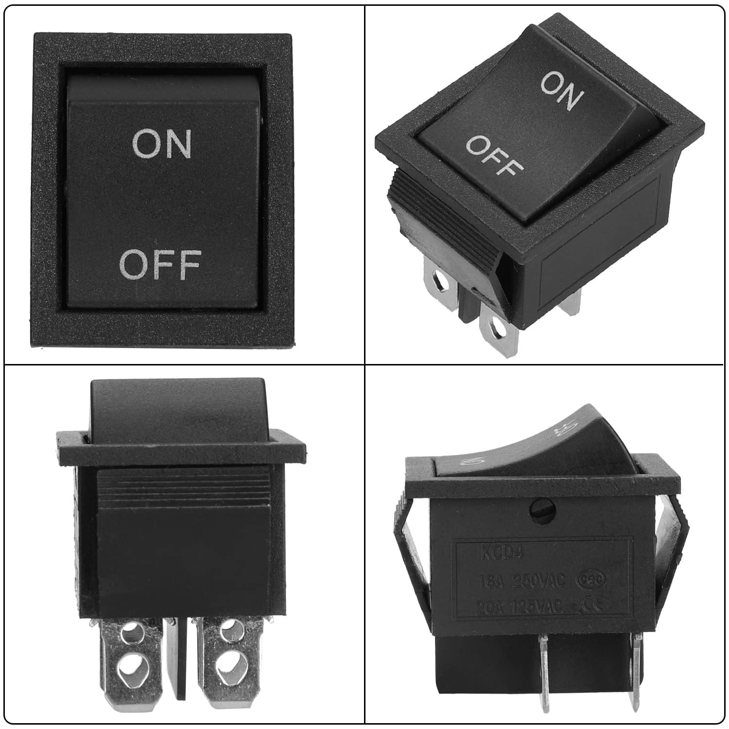 1 Pack On Off Power Switch 4 Prong for Razor MX500 MX650 MX350,Razor Dirt Quad, Razor Pocket Mod, Currie, Ezip, Razor Scooters, Electric Bicycles, Ride On Toys,Gas Scooters