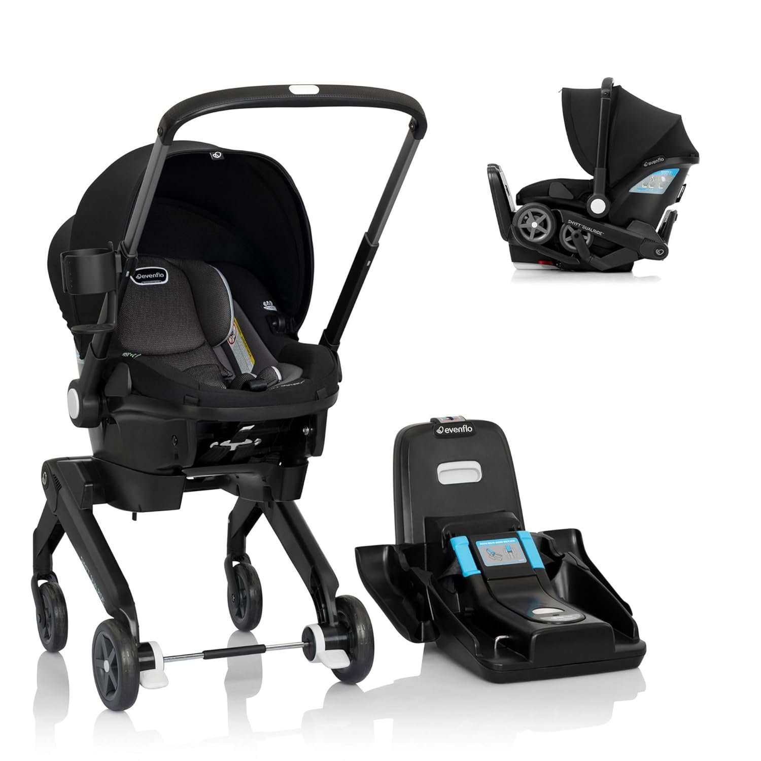 Shyft DualRide Infant Car Seat and Stroller Combo (Beaufort Black)