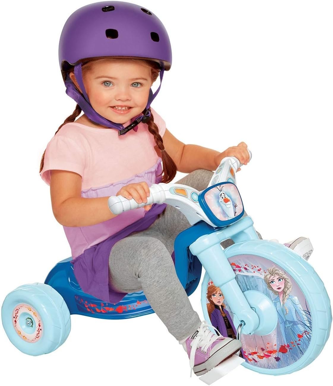 Disney Frozen 2 Frozen 2 Fly Wheels 10″ Junior Cruiser Ride-On with Sound Effects Button! Ages 2-4