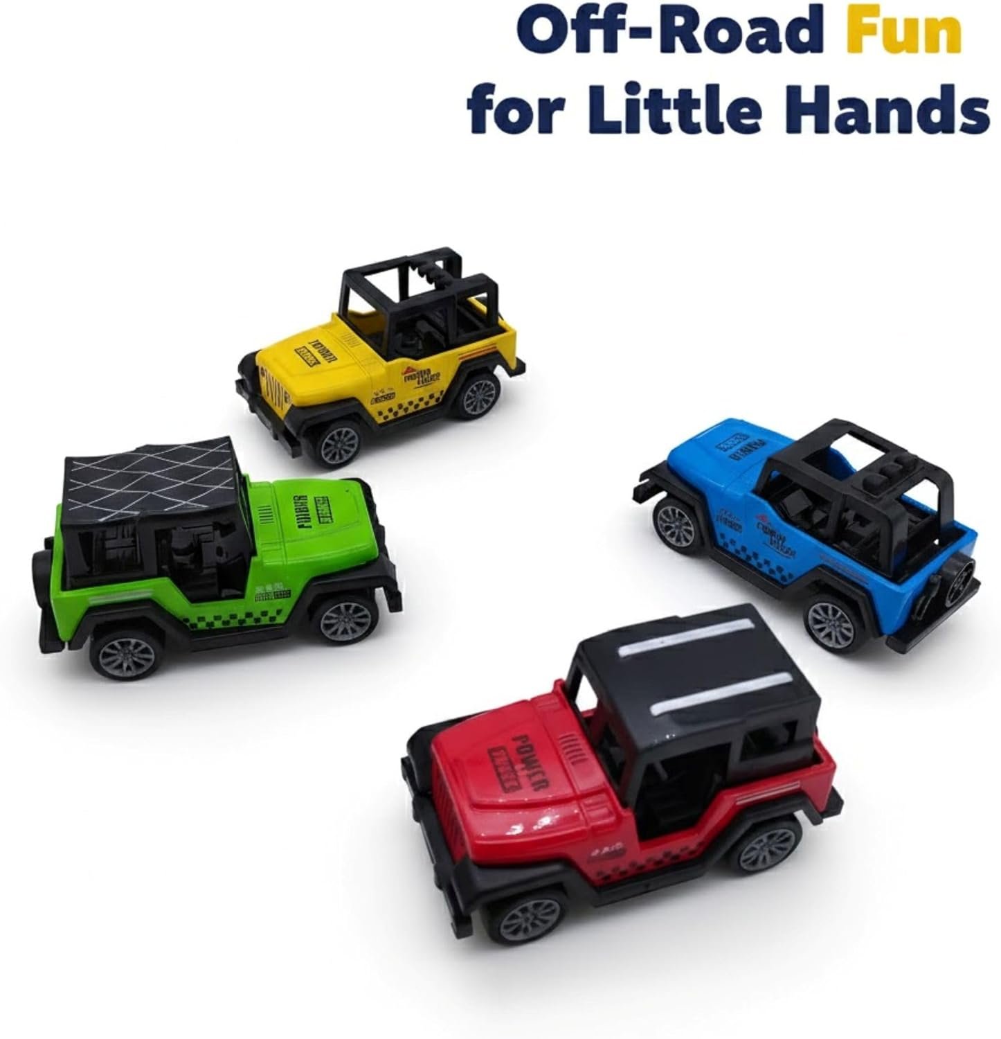 1 Set of 4pcs Mini Pull Back Off-Road Toy Cars Vehicles, Jeep-Like, Birthday Gifts, Party Favors,Christmas Stuffers for Toddlers Kids Boys Girls