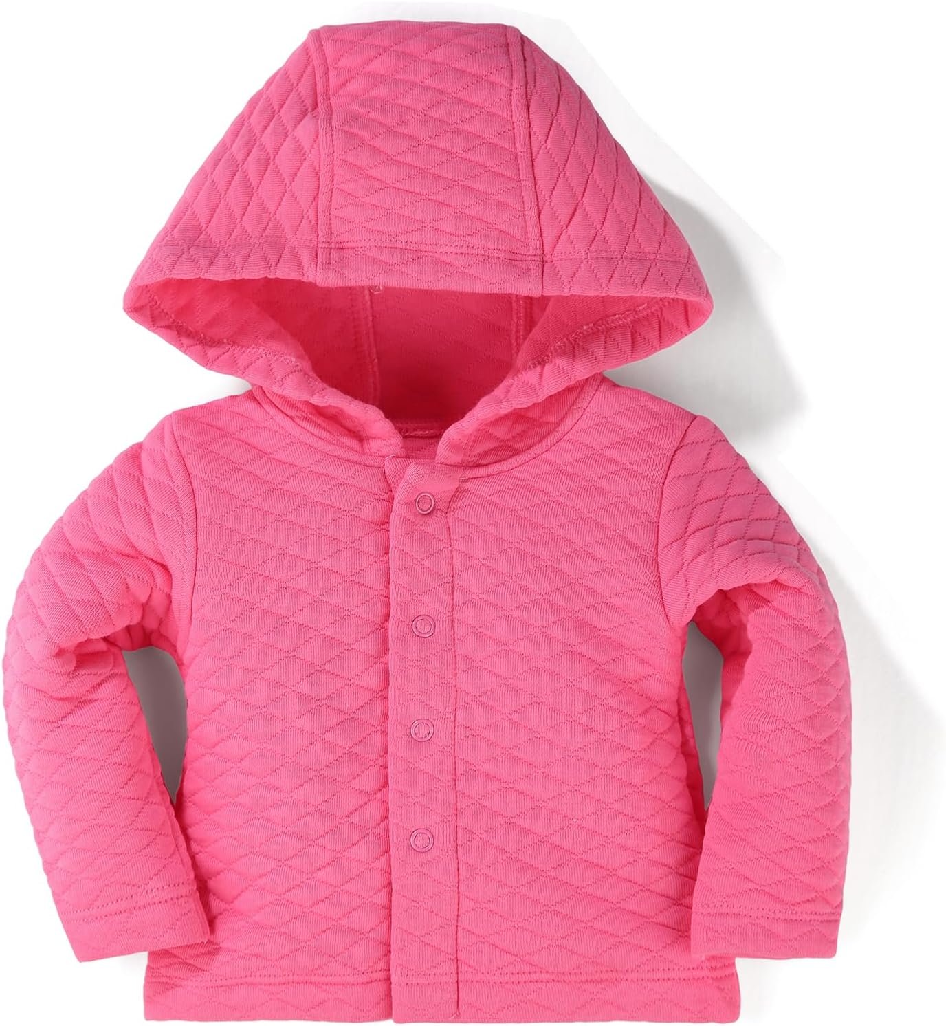 100% Cotton Baby Fall Hoodies Jacket, Comfortable Soft and Warm Baby Spring Jacket,0-24Months Solid-Coloured Coat