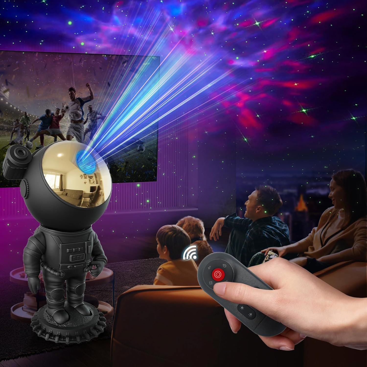 Astronaut Galaxy Light Projector for Bedroom – Space Light Projector for ceiling, Star Light Projector for Bedroom with Timer and Remote Control, Star Projector Night Light Projector for Kids