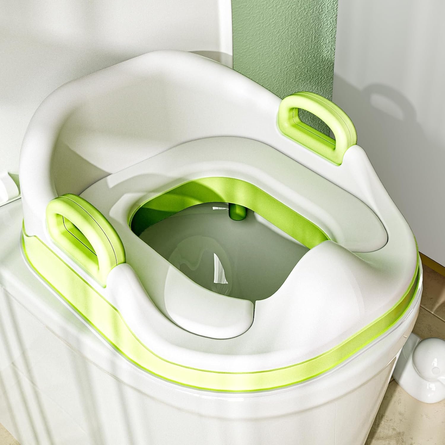 Toddler Potty Training Toilet Seat, Equipped with Must – Haves Travel Essentials Cushioned Portable Insert Seats – for Toddlers 1-3, Potty Train Chair Adapter, and Soft Padded Attachment