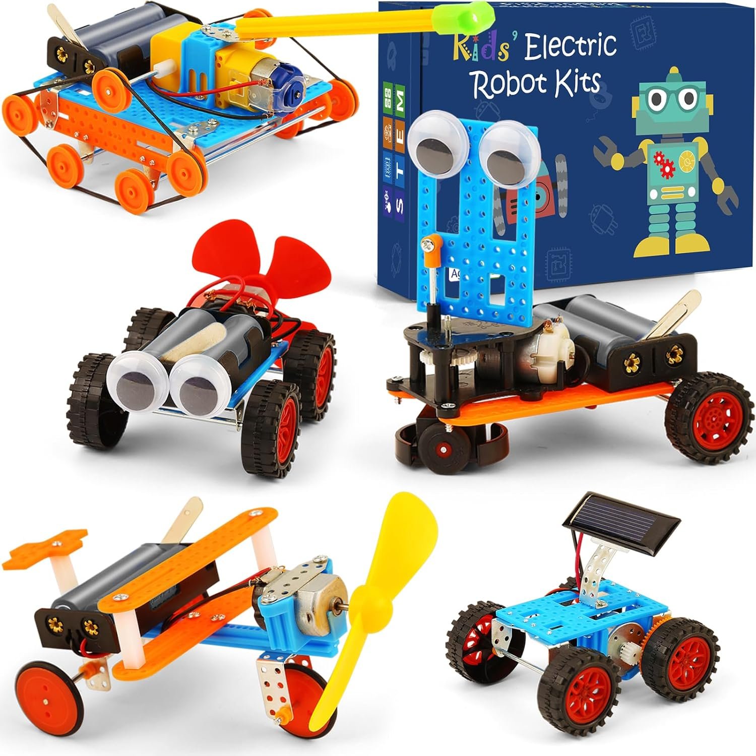 STEM Science Kits for Kids 8-12, Robotics Robot Building Car Kit STEM Toys for Boys Robots Craft 6-8, Science Activities Experiment Engineering Project Electronics 6 7 8 Year Old Boy Gifts