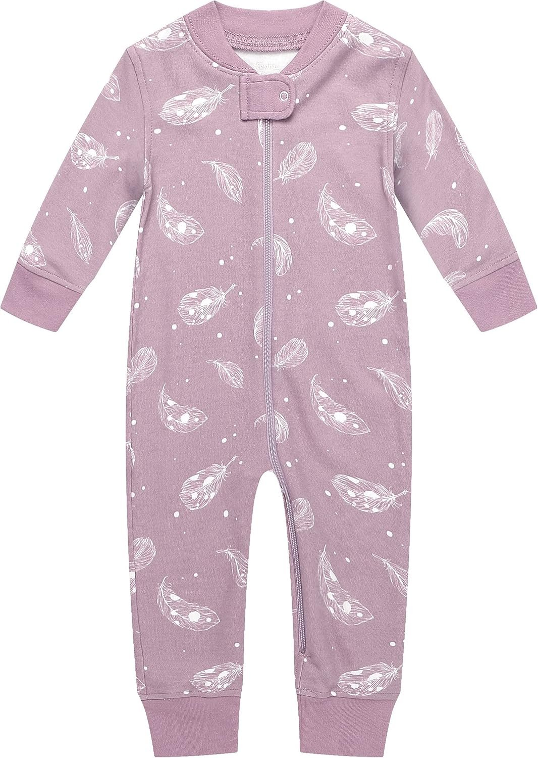 Owlivia Organic Cotton Baby Boy Girl Zip up Sleep ‘N Play Pjs, Footless, Long Sleeve