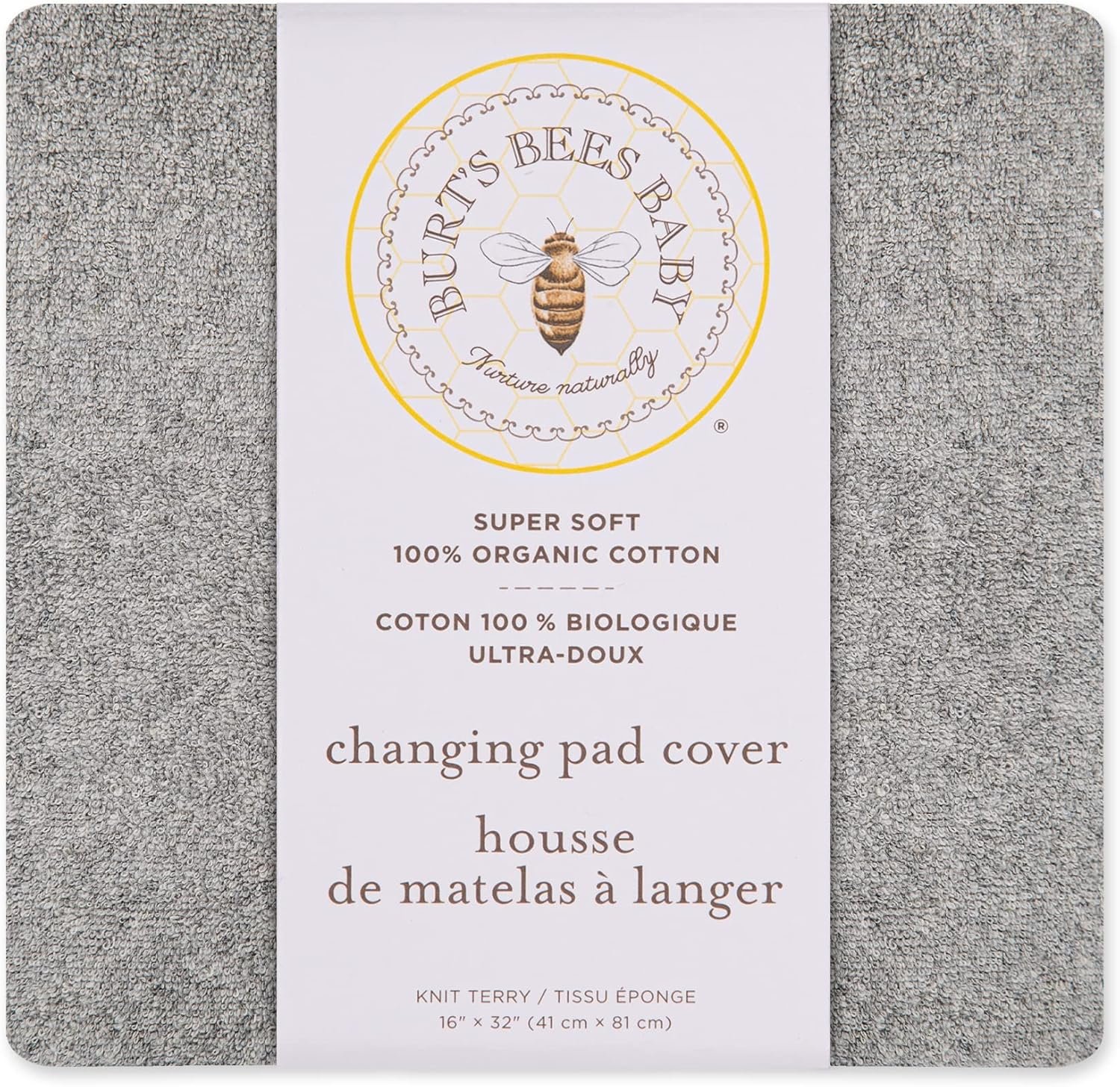 Burt’s Bees Baby – Changing Pad Cover, 100% Organic Cotton Changing Pad Liner for Standard 16″ x 32″ Baby Changing Mats