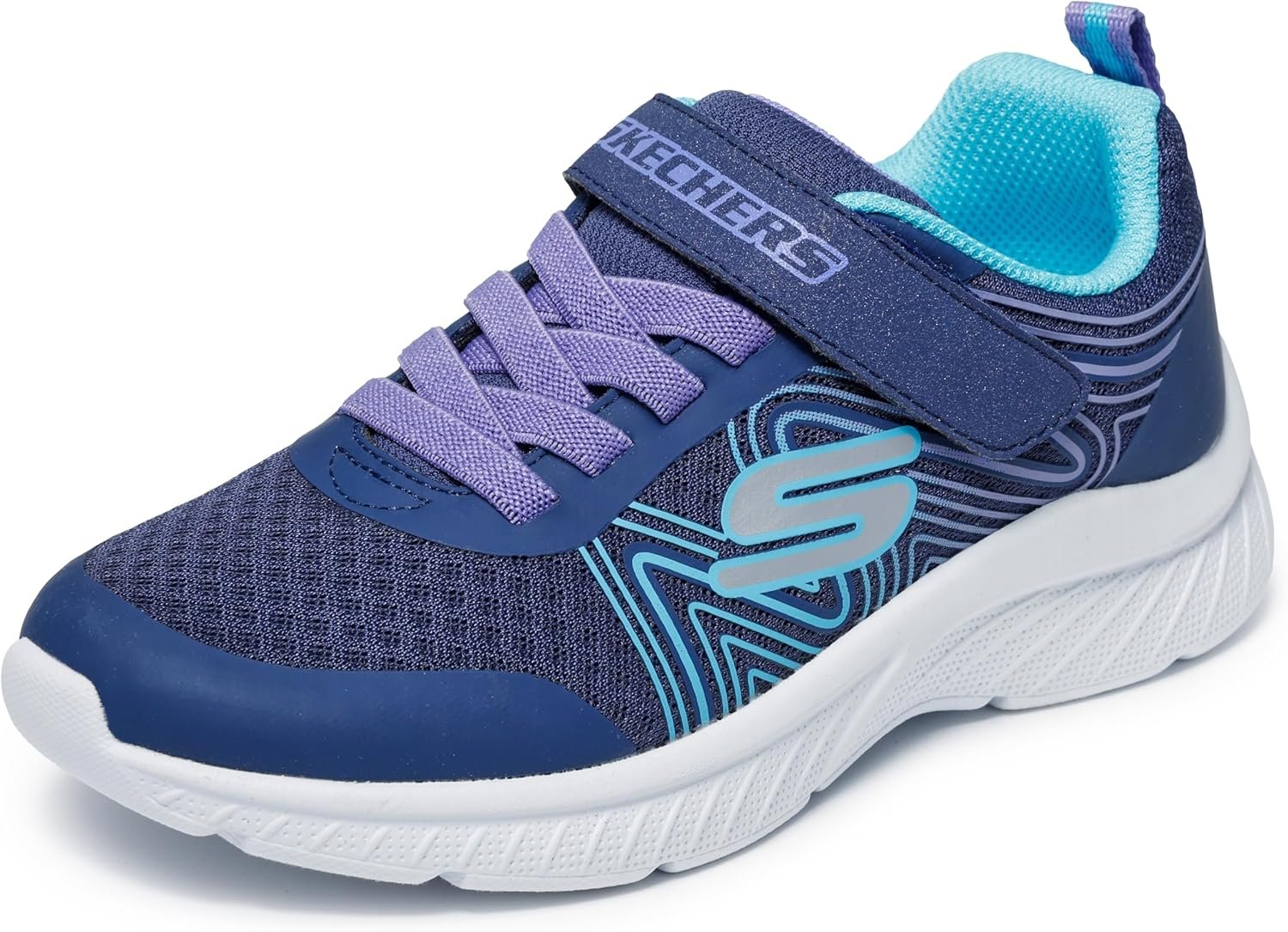 Skechers Kids’ Microspec Plus-Swirl Sweet Sneakers