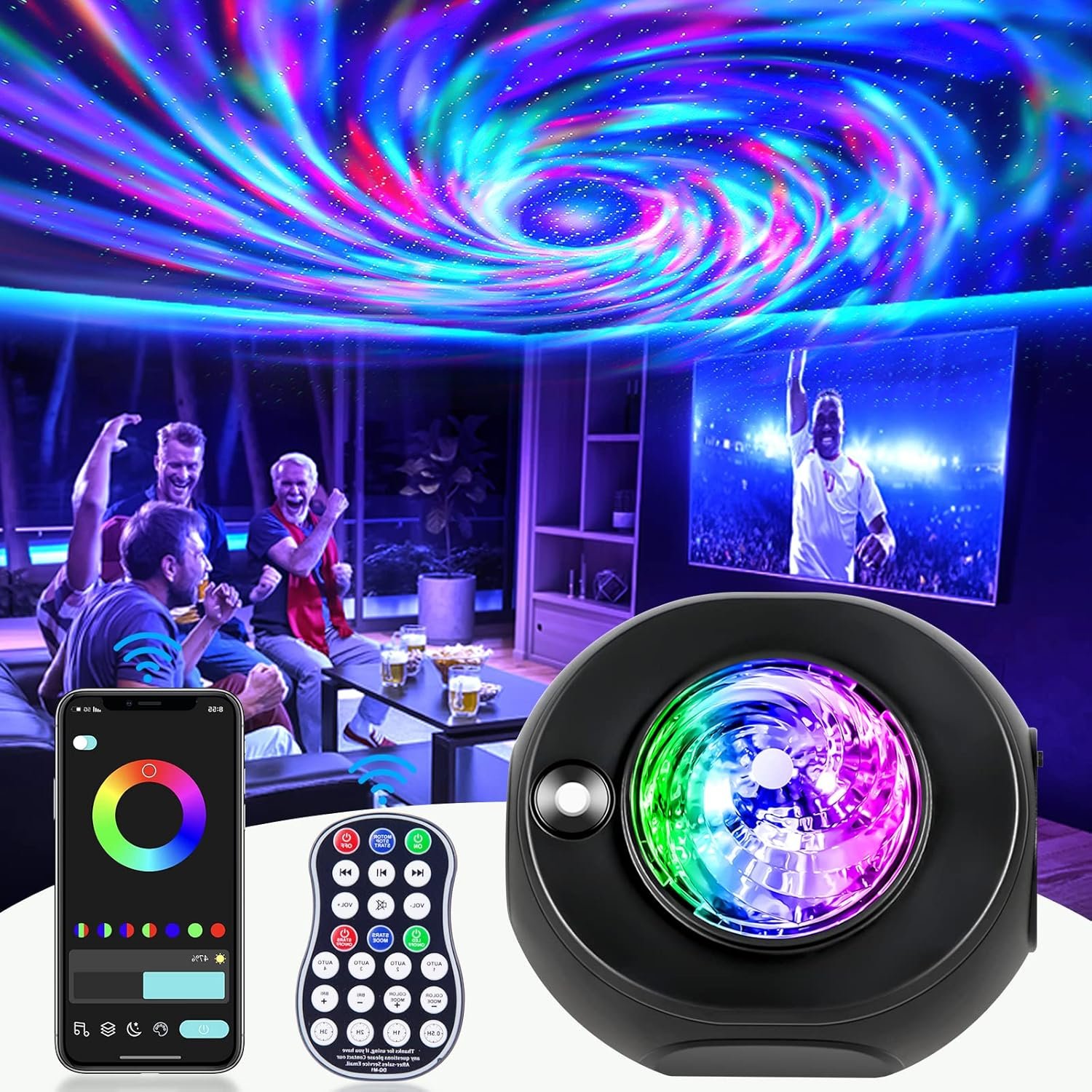 Star Projector Galaxy Light, Galaxy Projector for Bedroom with APP Remote Control, Timer – Night Light Projector for Kid Adult Aurora Light Projector Decorations Wedding Club Decor