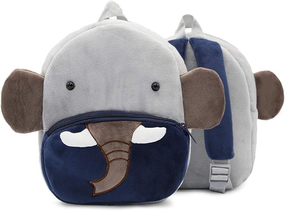 BEFUNIRISE Toddler Backpack for Boys and Girls, Cute Animal Cartoon Mini Backpack Little For Kids 2-6 Years (Elephant)