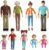 Beverly Hills Sweet Li’l Family Bendable Doll House Figurines Set of 9 – Grandpa, Grandma, Mom, Dad, Sister, Brother, Toddler, Twin Boy & Girl