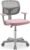 Giantex Kids Desk Chair, Ergonomic Adjustable Teen Task Chair w/Y-Shaped Lumbar Support, Armrest & Universal Wheels, Mesh Kid Office Chair for Sturdy, Kids Computer Chair for Boys & Girls 4-12, Pink