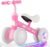 Lilian&Gema Baby Balance Bike Toys for 1+ Year Old Girls Gifts, Colorful Lighting No Pedal Toddler Bike, 12-24 Month Kids First Ride on Toy with 4 Silence Wheels, One Year Old Girl Birthday Gift