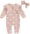 MoZiKQin Newborn Baby Girl Ruffle Romper Knit Sweater Onesie Jumpsuit Long Sleeve Zipper Romper Solid Fall Winter Outfits
