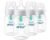 Philips Avent Anti-Colic Baby Bottle with AirFree Vent, 9oz, with Flow 2 Nipples, 1m+, 4pk, Clear, SCY703/04