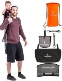 Piggyback SCOUT Toddler Carrier Backpack Deluxe with 6-Piece Accessory Set: Hip Belt, Carry Bag, Side Pocket, Mud Flap, Water Bottle & More – For Ages 2-4 (Under 50 lbs) – Hiking & Travel