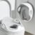 Potty Training Toilet Seat, Toddler Toilet Seat Attachment with Safety Handles, Detachable Soft Cushion, Anti-Slip Design and Splash Guard, Baby Potty Seats for Kids, Boys and Girls (Grey)