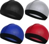 4 Pieces Wave Caps Stocking Caps for Kids Wave Hair Caps Satin Sleep Cap Elastic Baby Bonnet for Boys Baby Toddler